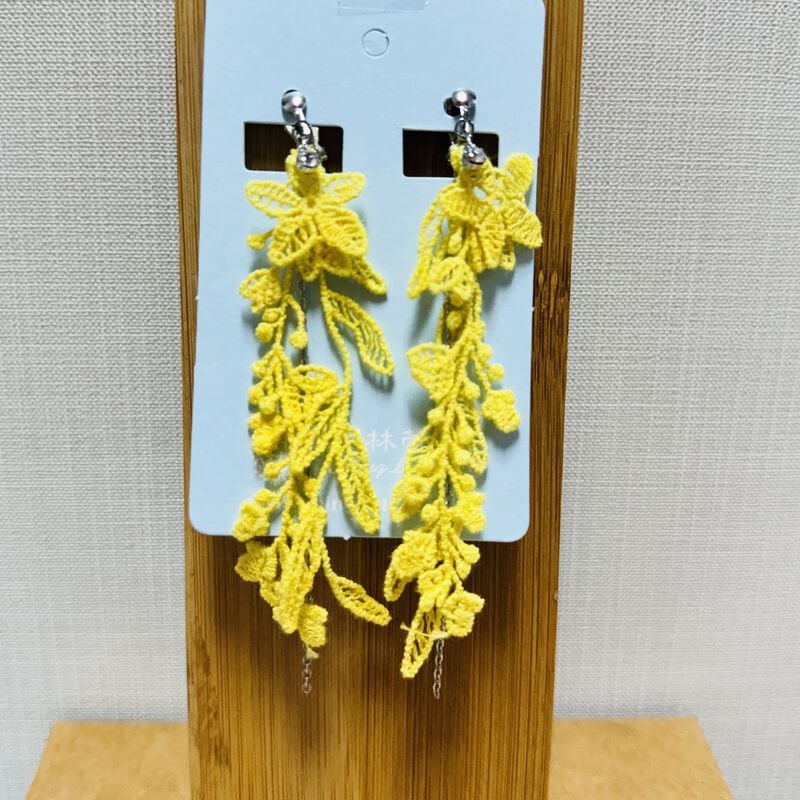 阿勃勒水鑽 _耳環MIT台灣製精品, , hi-res image number null